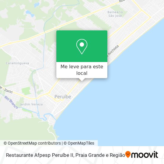 Restaurante Afpesp Peruíbe II mapa