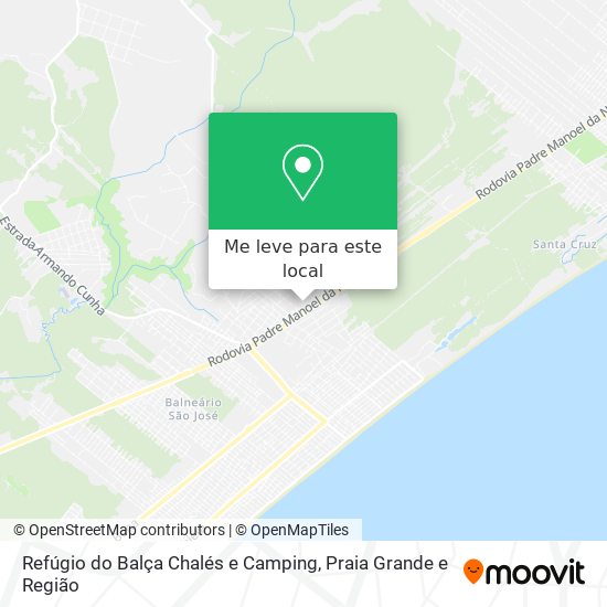 Refúgio do Balça Chalés e Camping mapa