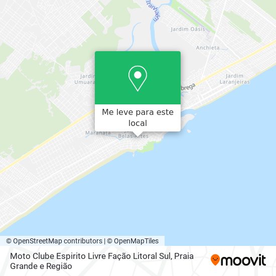 Moto Clube Espirito Livre Fação Litoral Sul mapa