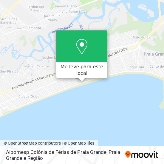 Aipomesp Colônia de Férias de Praia Grande mapa