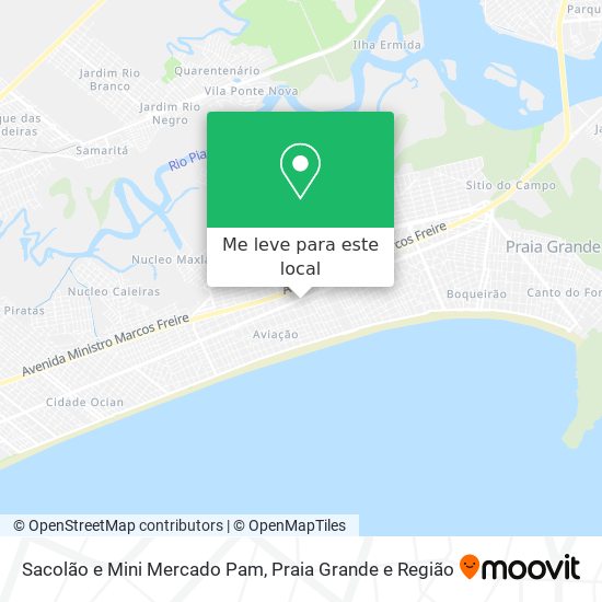 Sacolão e Mini Mercado Pam mapa
