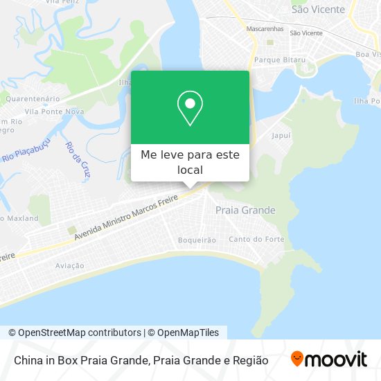 China in Box Praia Grande mapa