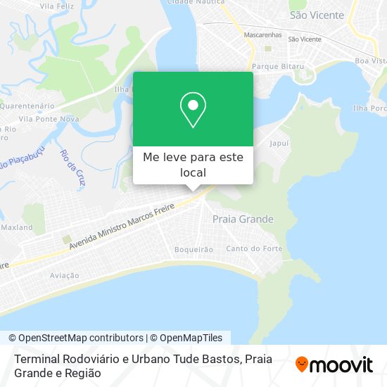 Terminal Rodoviário e Urbano Tude Bastos mapa