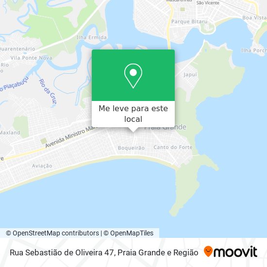 Rua Sebastião de Oliveira 47 mapa