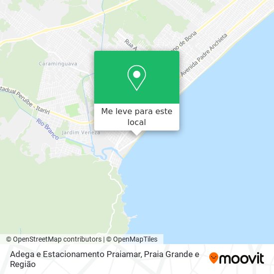 Adega e Estacionamento Praiamar mapa