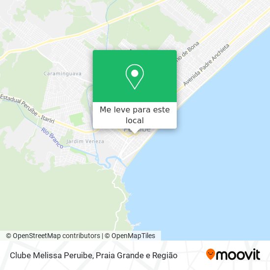 Clube Melissa Peruibe mapa