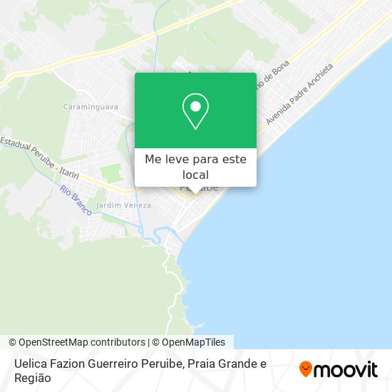 Uelica Fazion Guerreiro Peruibe mapa