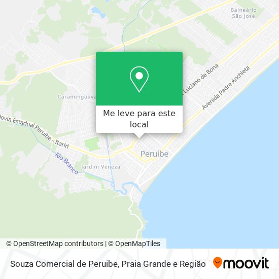Souza Comercial de Peruibe mapa