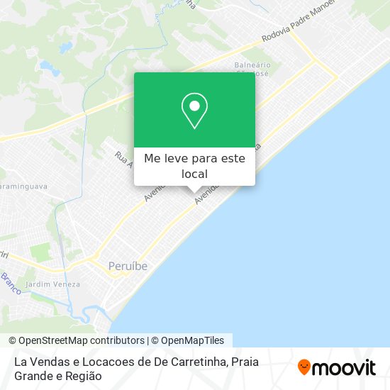 La Vendas e Locacoes de De Carretinha mapa