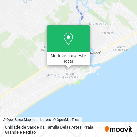 Unidade de Saúde da Família Belas Artes mapa