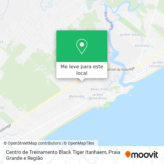 Centro de Treinamento Black Tiger Itanhaem mapa