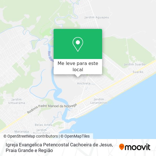 Igreja Evangelica Petencostal Cachoeira de Jesus mapa