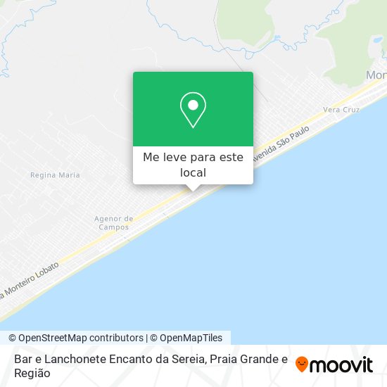 Bar e Lanchonete Encanto da Sereia mapa
