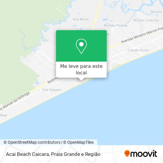 Acai Beach Caicara mapa