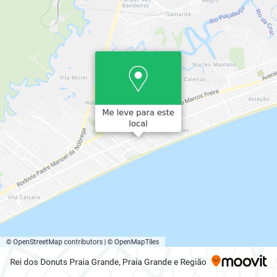 Rei dos Donuts Praia Grande mapa