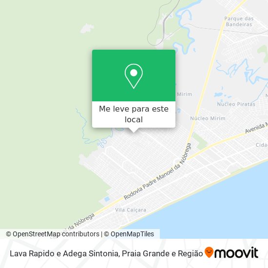 Lava Rapido e Adega Sintonia mapa