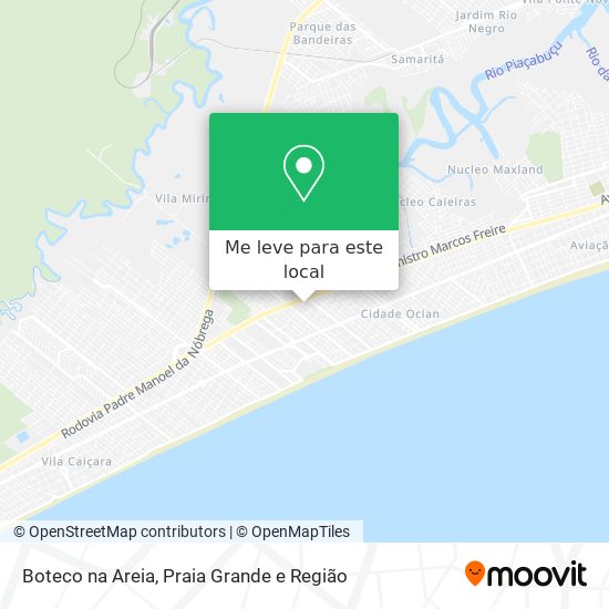 Boteco na Areia mapa