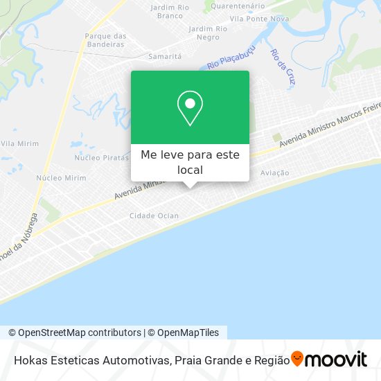 Hokas Esteticas Automotivas mapa