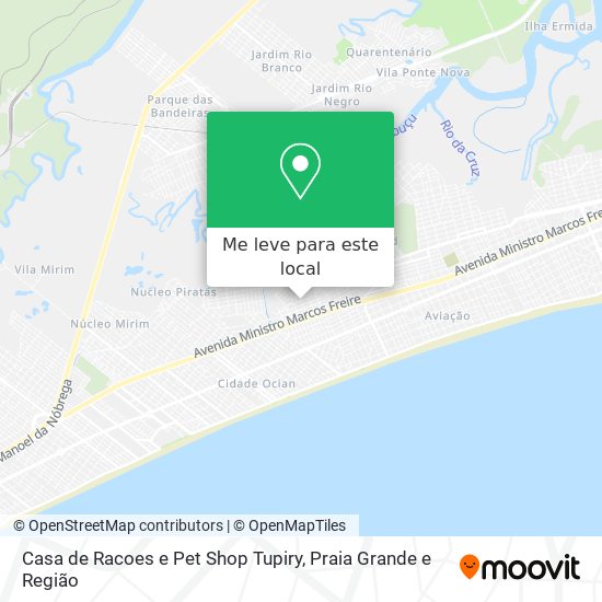 Casa de Racoes e Pet Shop Tupiry mapa