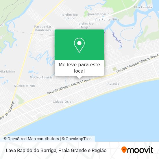 Lava Rapido do Barriga mapa