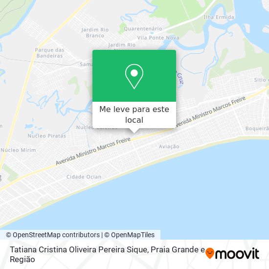 Tatiana Cristina Oliveira Pereira Sique mapa