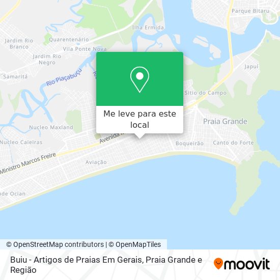 Buiu - Artigos de Praias Em Gerais mapa