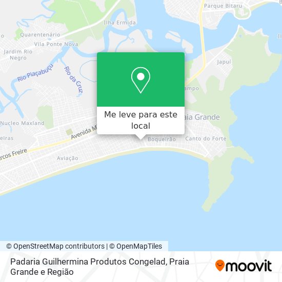 Padaria Guilhermina Produtos Congelad mapa