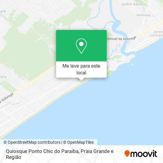 Quiosque Ponto Chic do Paraiba mapa
