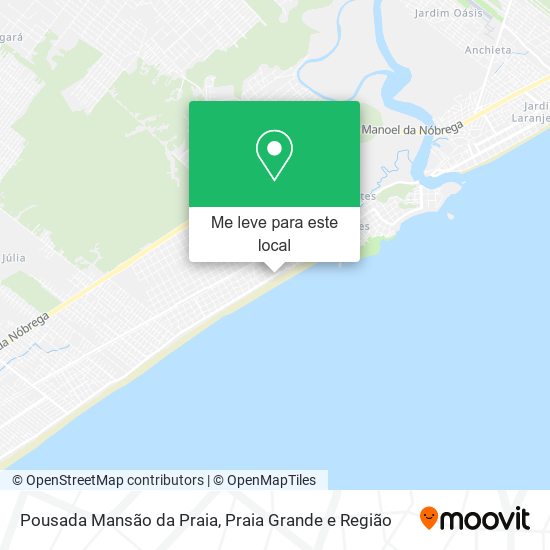 Pousada Mansão da Praia mapa