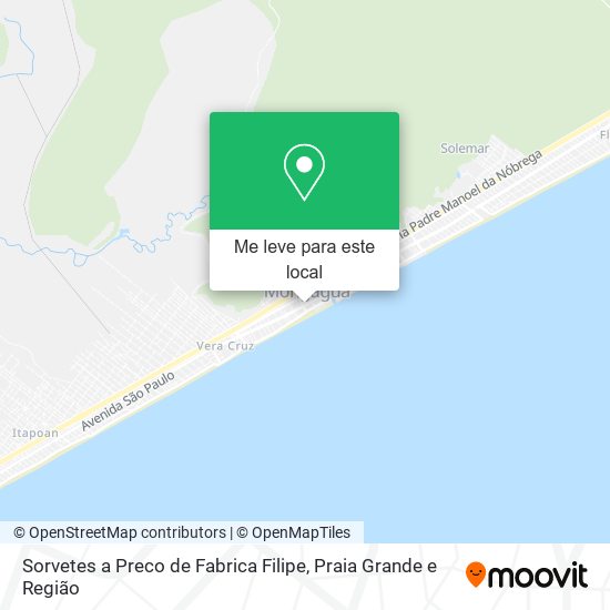 Sorvetes a Preco de Fabrica Filipe mapa
