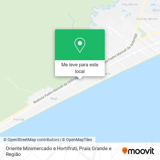 Oriente Minimercado e Hortifruti mapa