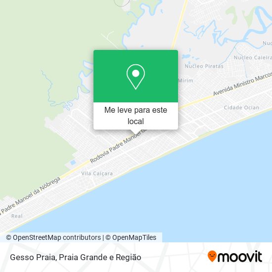 Gesso Praia mapa
