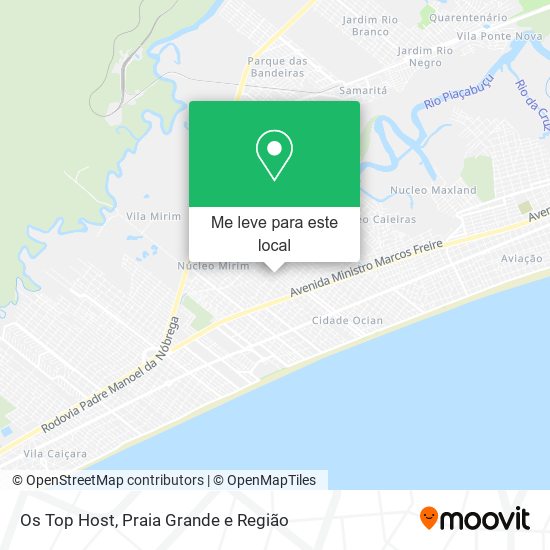 Os Top Host mapa