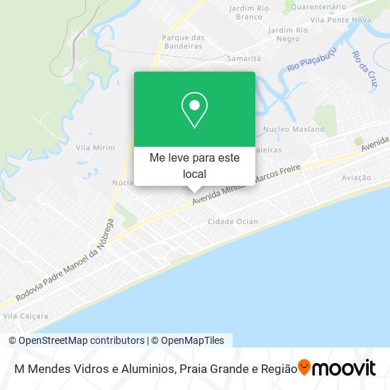 M Mendes Vidros e Aluminios mapa