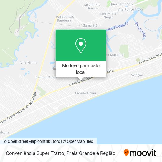 Conveniência Super Tratto mapa