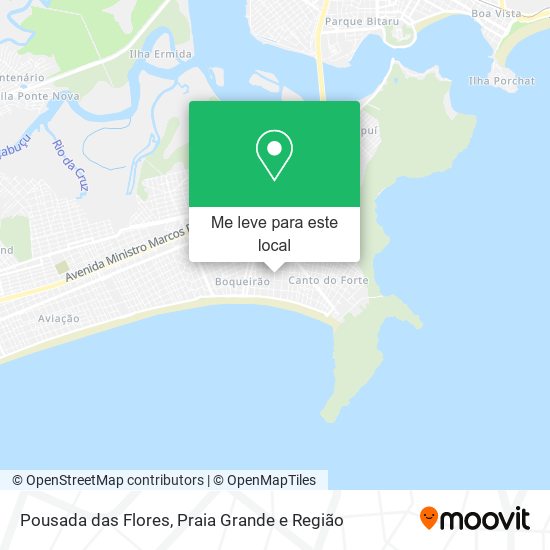 Pousada das Flores mapa