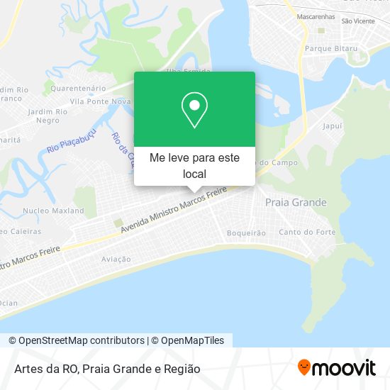 Artes da RO mapa