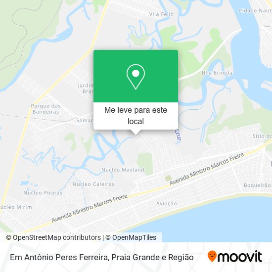Em Antônio Peres Ferreira mapa