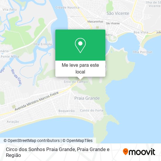 Circo dos Sonhos Praia Grande mapa