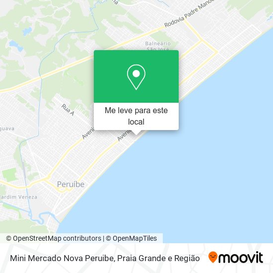 Mini Mercado Nova Peruibe mapa