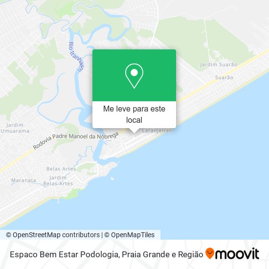 Espaco Bem Estar Podologia mapa