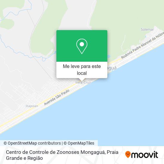 Centro de Controle de Zoonoses Mongaguá mapa