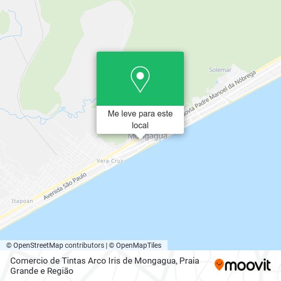 Comercio de Tintas Arco Iris de Mongagua mapa