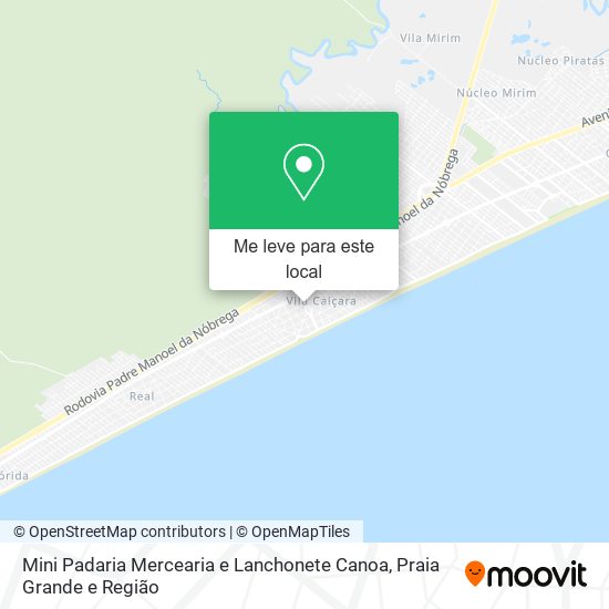 Mini Padaria Mercearia e Lanchonete Canoa mapa