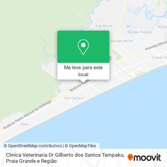 Clinica Veterinaria Dr Gilberto dos Santos Tempaku mapa