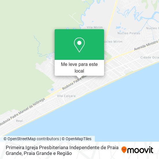 Primeira Igreja Presbiteriana Independente de Praia Grande mapa