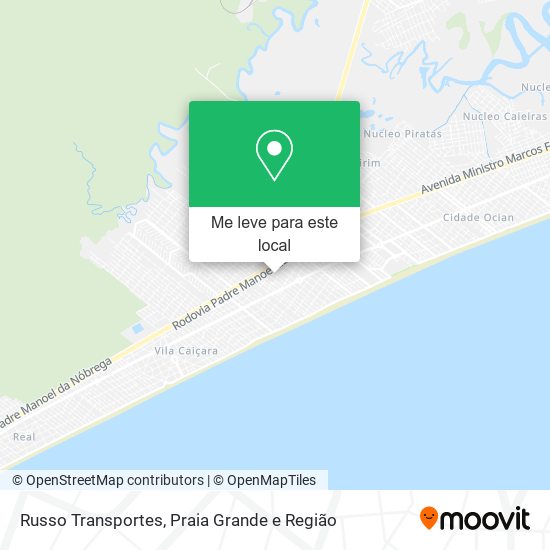 Russo Transportes mapa