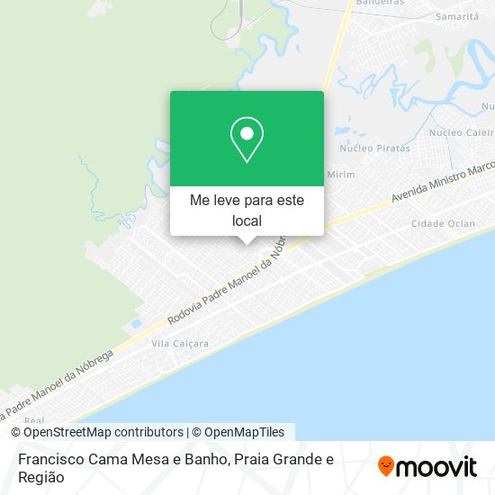 Francisco Cama Mesa e Banho mapa