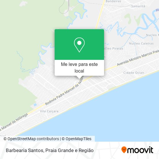 Barbearia Santos mapa