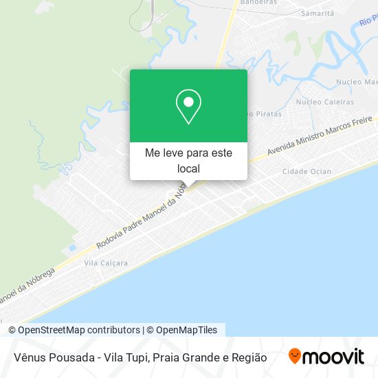 Vênus Pousada - Vila Tupi mapa